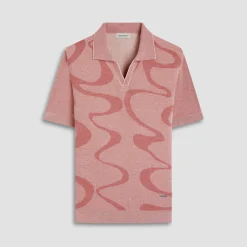 Abstract Knit Short Sleeve Johnny Sweater