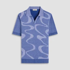 Abstract Knit Short Sleeve Johnny Sweater