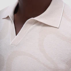 Abstract Knit Short Sleeve Johnny Sweater