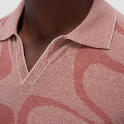 Abstract Knit Short Sleeve Johnny Sweater