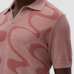 Abstract Knit Short Sleeve Johnny Sweater