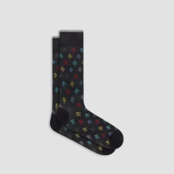 Abstract Mid-Calf Socks