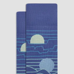 Abstract Mid-Calf Socks