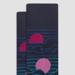Abstract Mid-Calf Socks