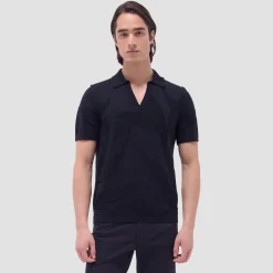Abstract Short Sleeve Johnny Sweater