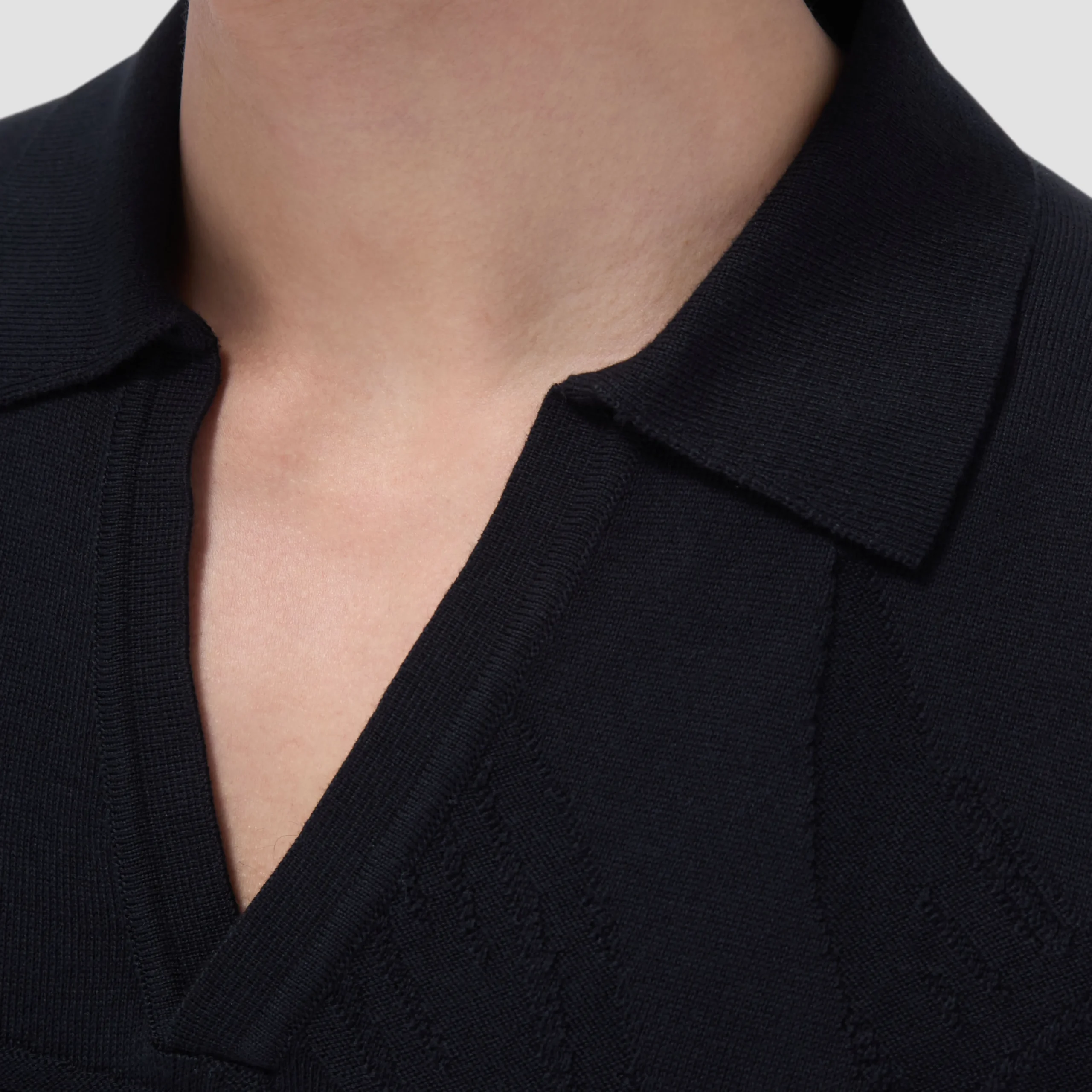 Abstract Short Sleeve Johnny Sweater