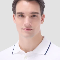 Basket Stitch Three Button Polo Sweater