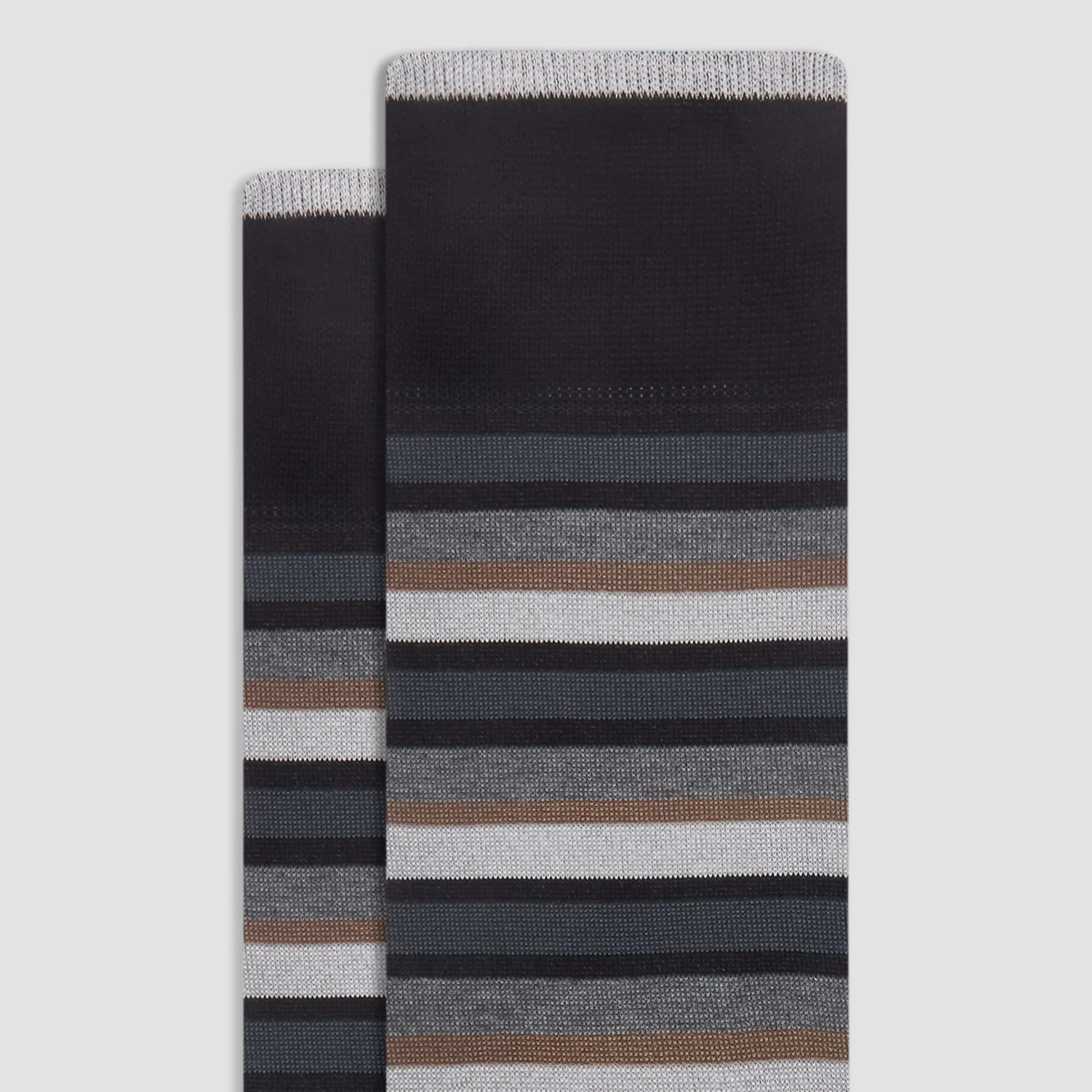 Checkerboard and Stripe Mid-Calf Socks