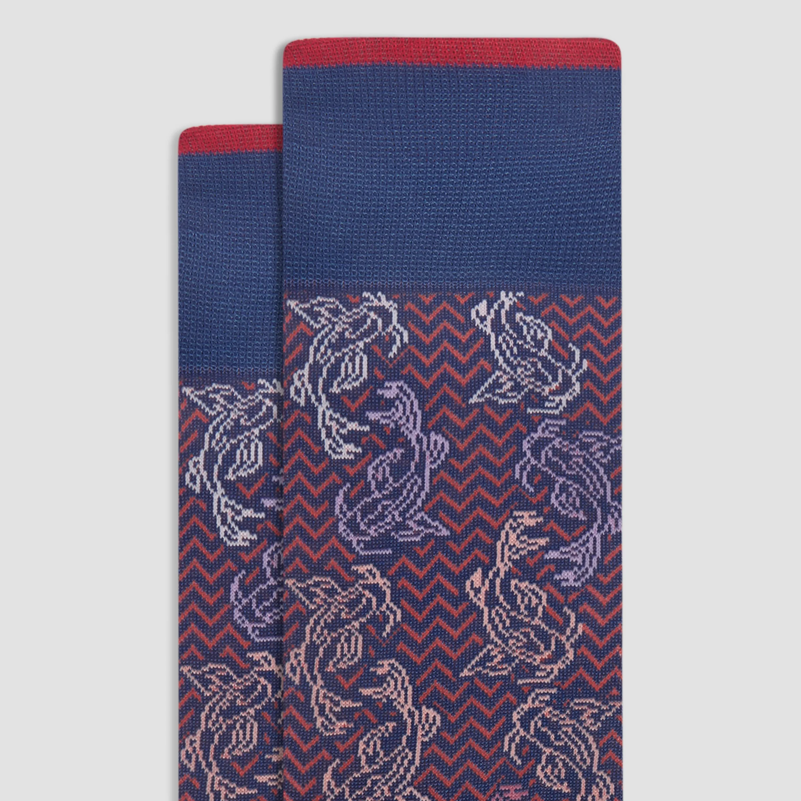 Chevron Abstract Mid-Calf Socks