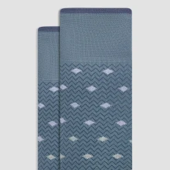 Chevron Geometric Mid-Calf Socks
