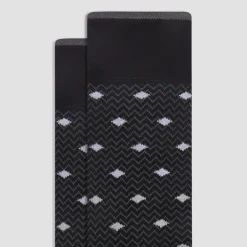 Chevron Geometric Mid-Calf Socks