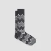 Chevron Stripe Mid-Calf Socks