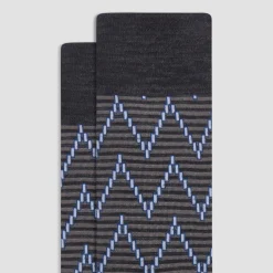 Chevron Stripe Mid-Calf Socks