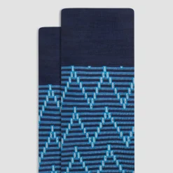 Chevron Stripe Mid-Calf Socks