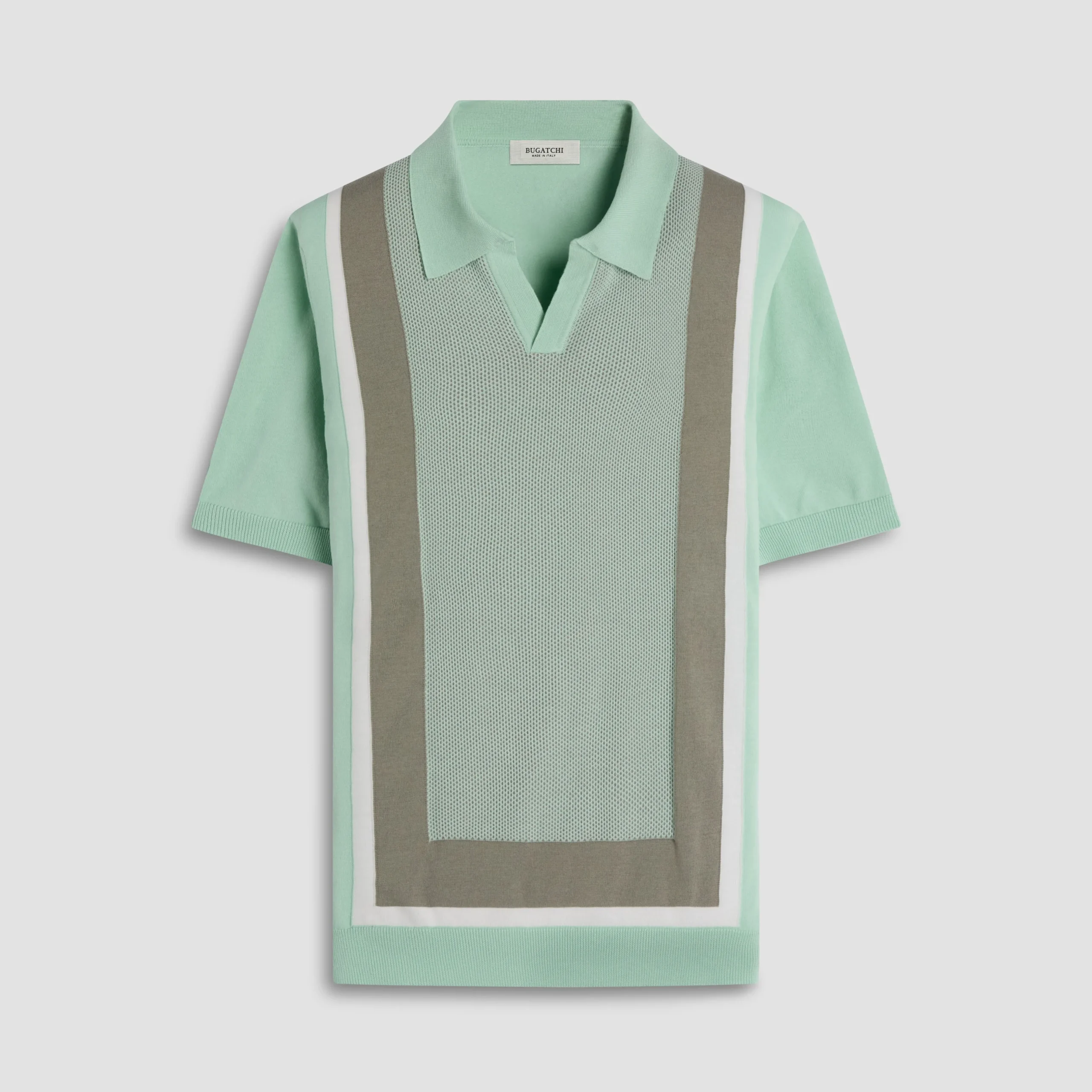Color Block Short Sleeve Johnny Sweater