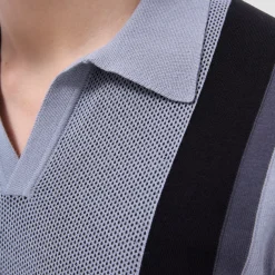 Color Block Short Sleeve Johnny Sweater