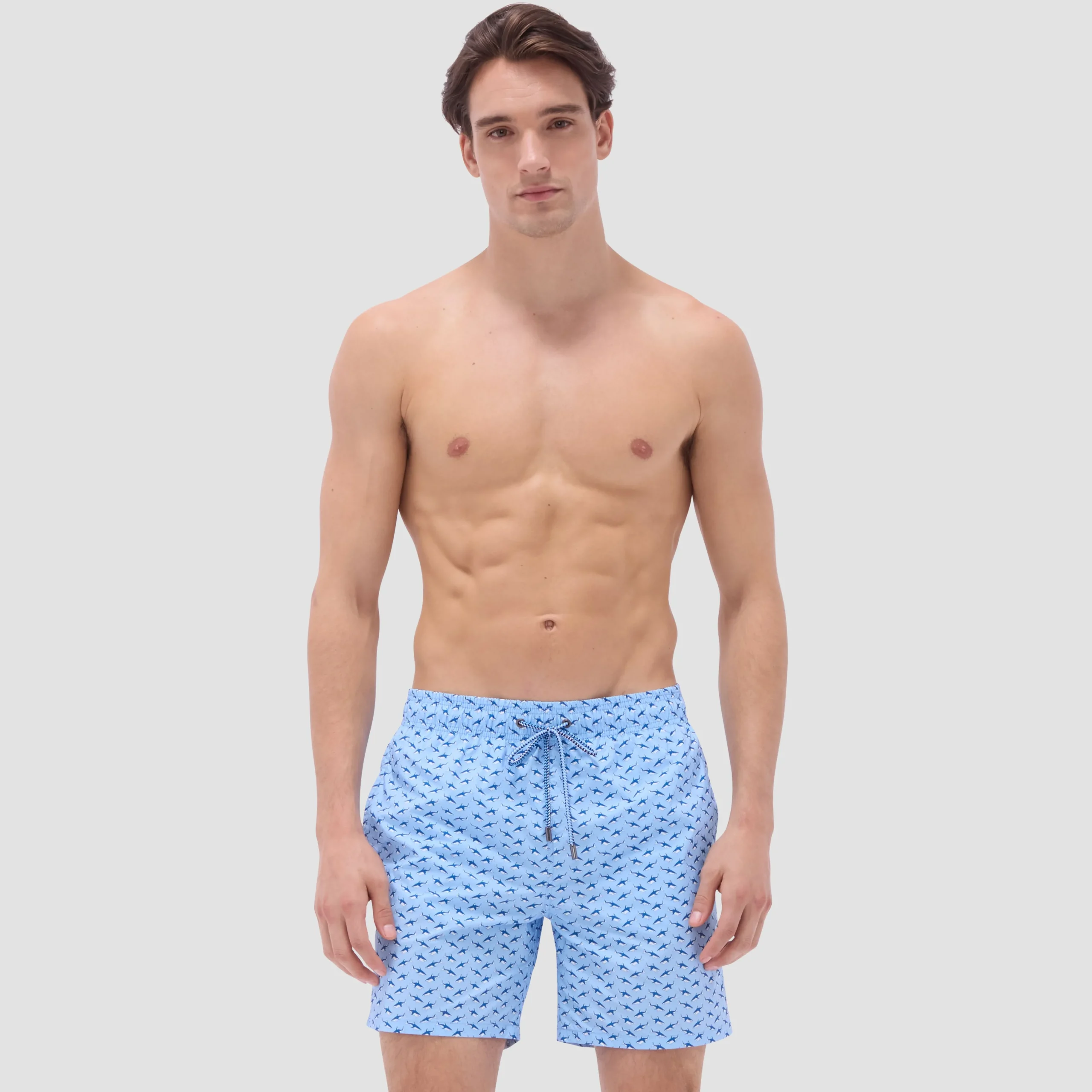 Cosmo Fish Print Swim Trunks