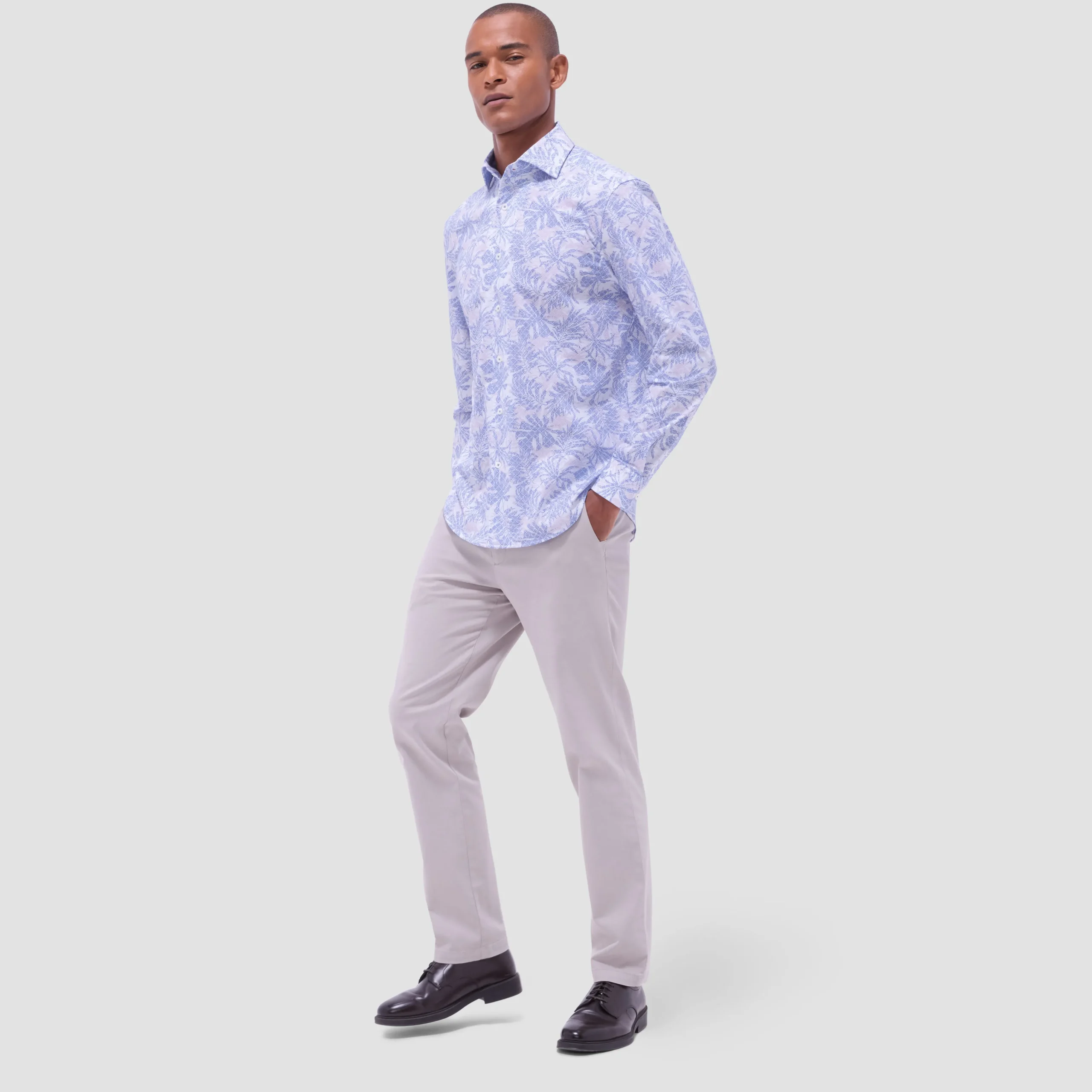 Devon Leaf Print OoohCotton Shirt