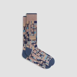 Geometric Mid-Calf Sock