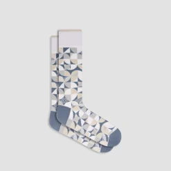 Geometric Mid-Calf Sock