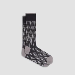 Geometric Mid-Calf Sock