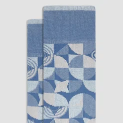 Geometric Mid-Calf Sock