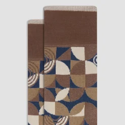 Geometric Mid-Calf Sock