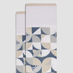 Geometric Mid-Calf Sock