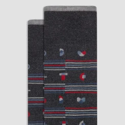 Geometric Mid-Calf Sock