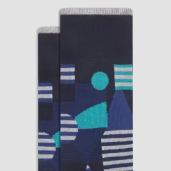 Geometric Mid-Calf Socks