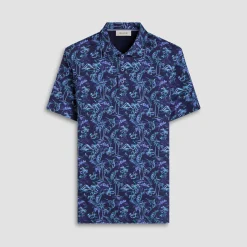 Hendrix Hawaiian Print Polo Shirt