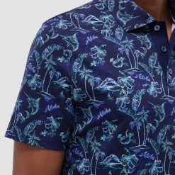 Hendrix Hawaiian Print Polo Shirt