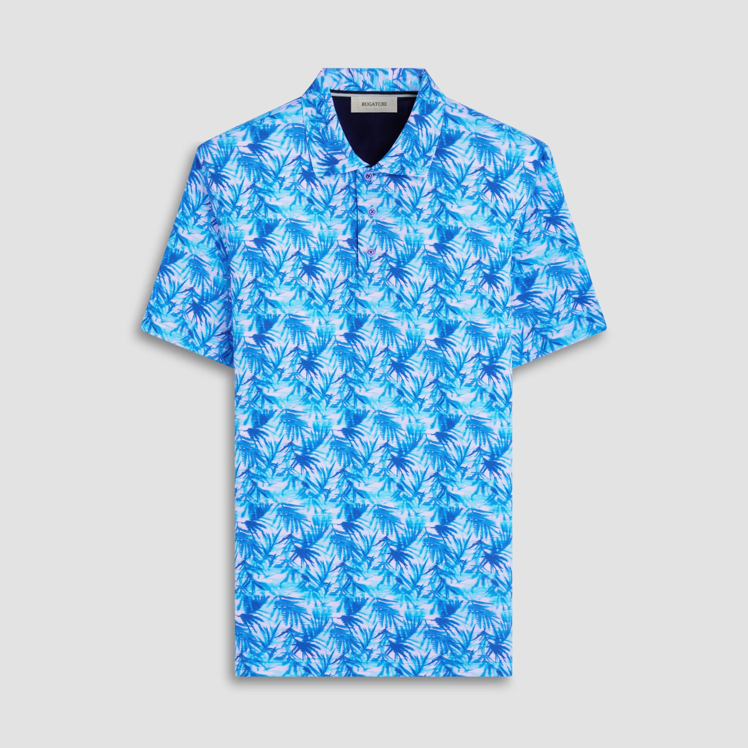 Hendrix Leaf Print Polo Shirt