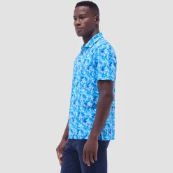 Hendrix Leaf Print Polo Shirt