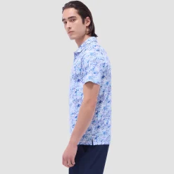Hendrix Leaf Print Polo Shirt