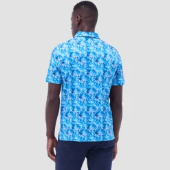 Hendrix Leaf Print Polo Shirt