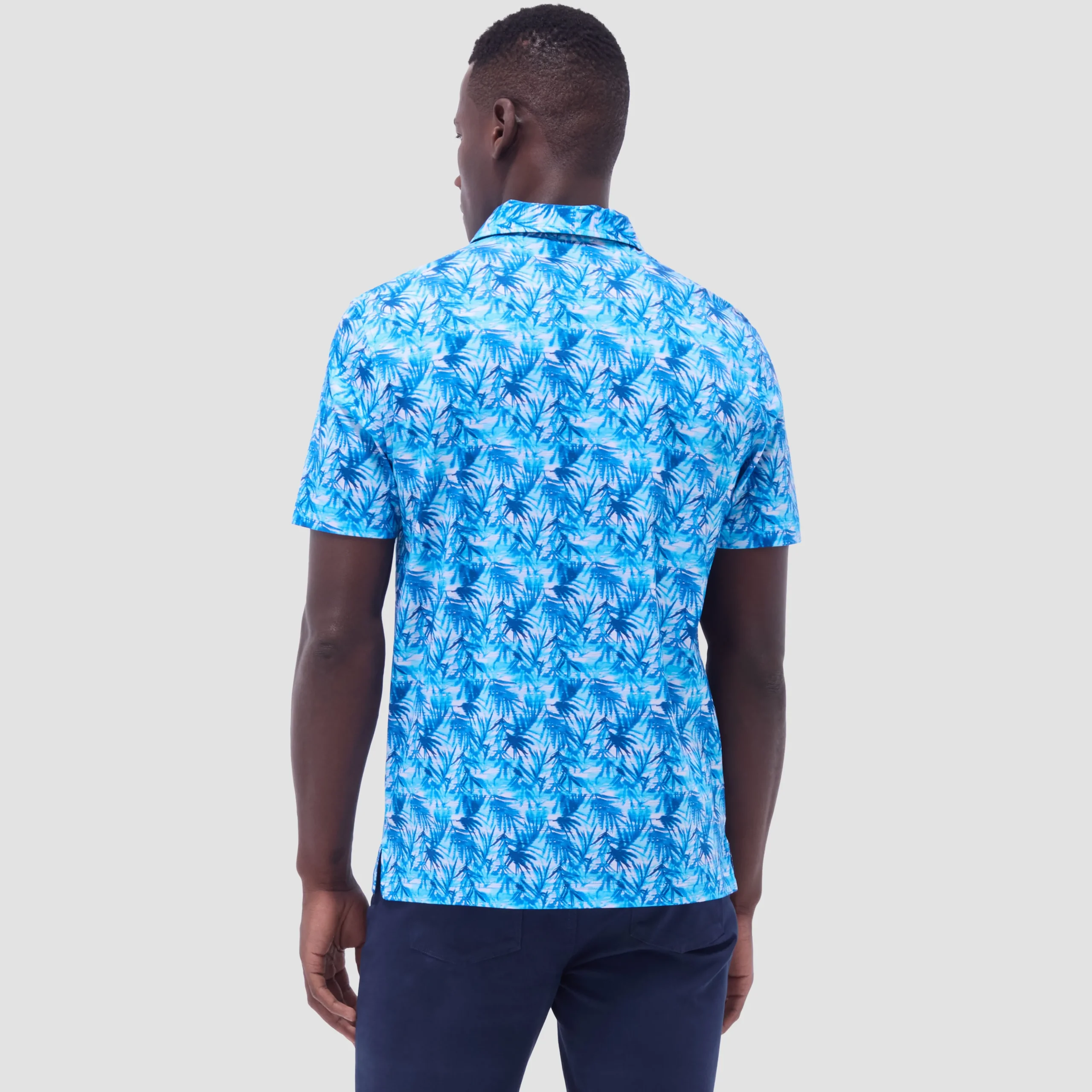 Hendrix Leaf Print Polo Shirt