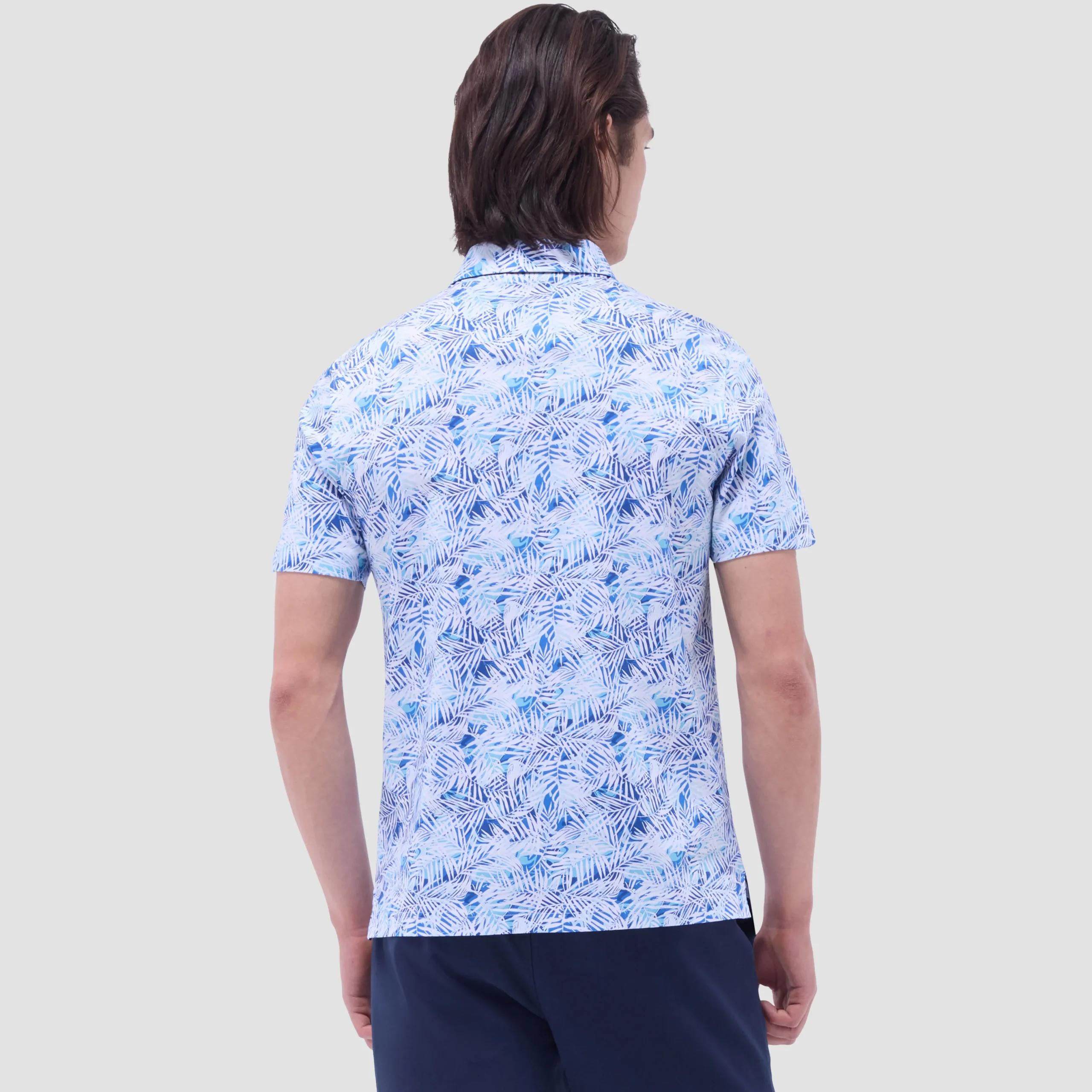 Hendrix Leaf Print Polo Shirt
