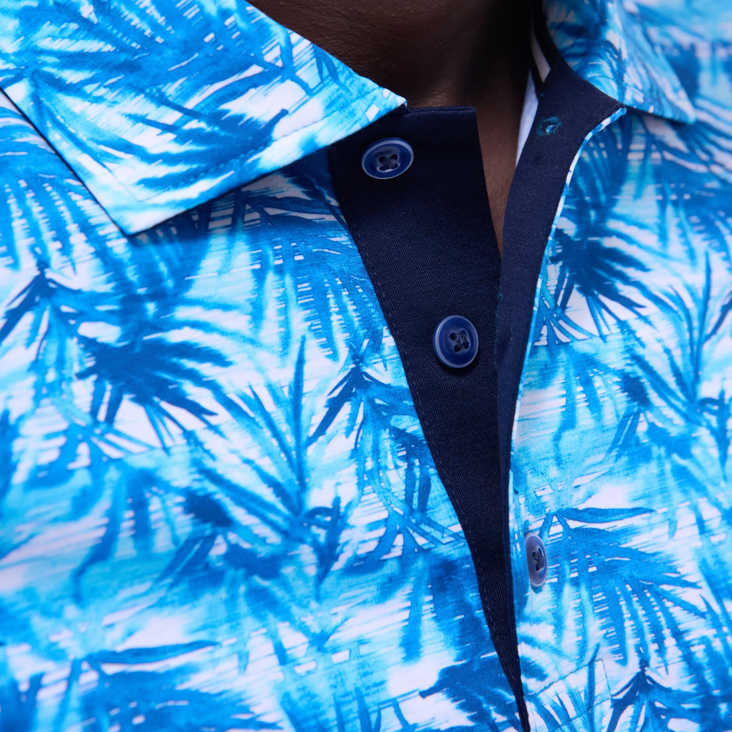 Hendrix Leaf Print Polo Shirt