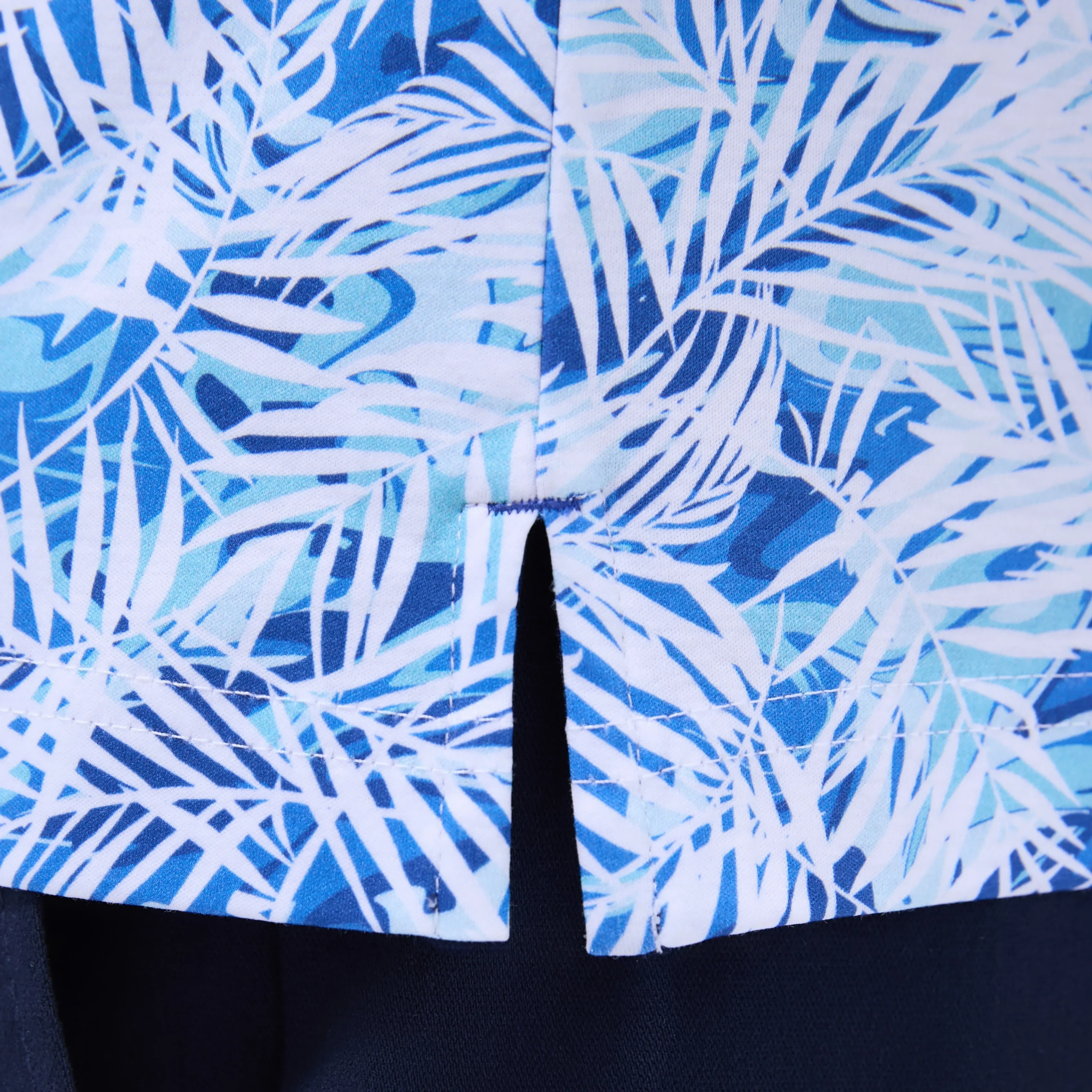 Hendrix Leaf Print Polo Shirt