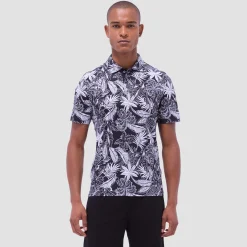 Hendrix Tropical Leaf Print Polo Shirt