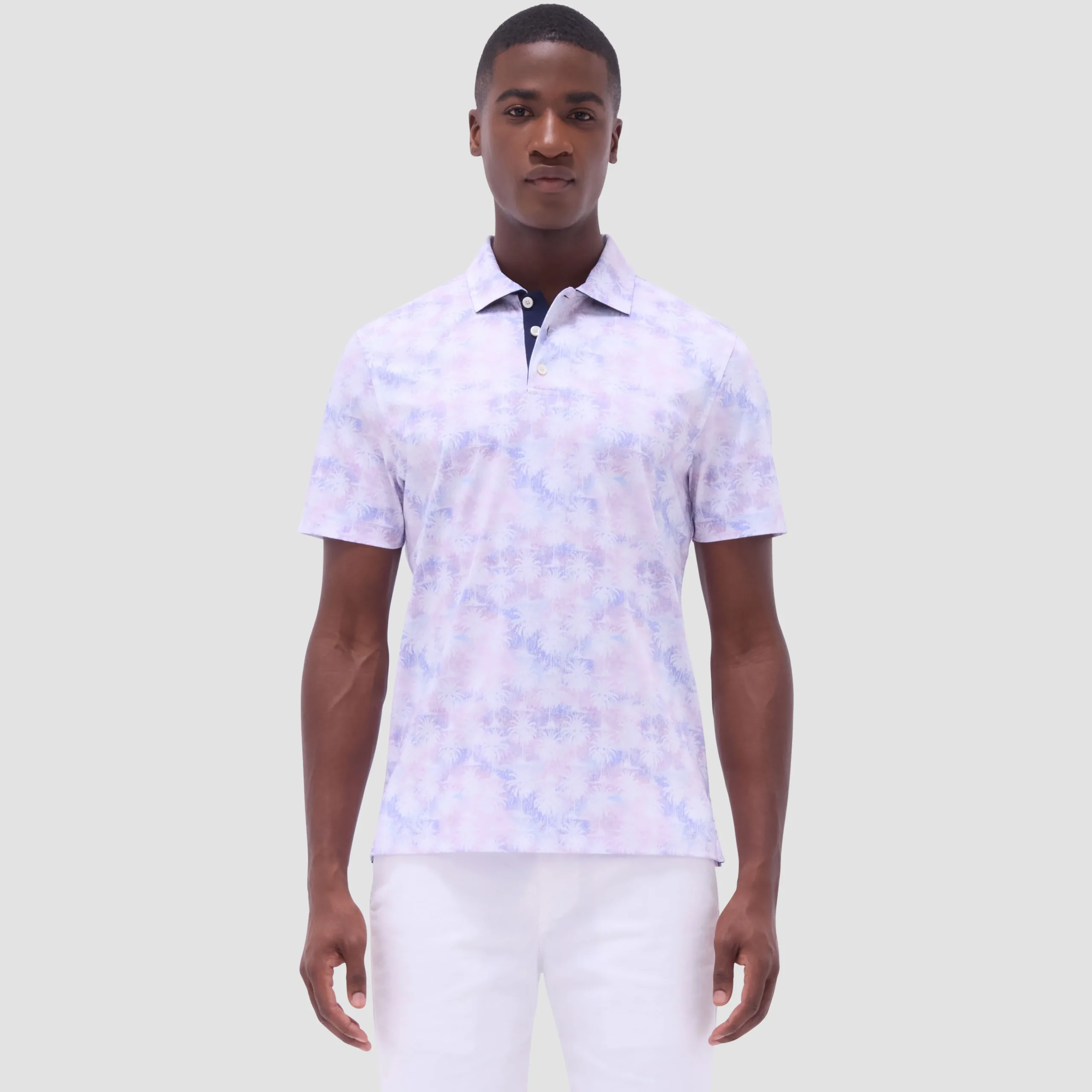 Hendrix Watercolor Palm Tree Polo Shirt