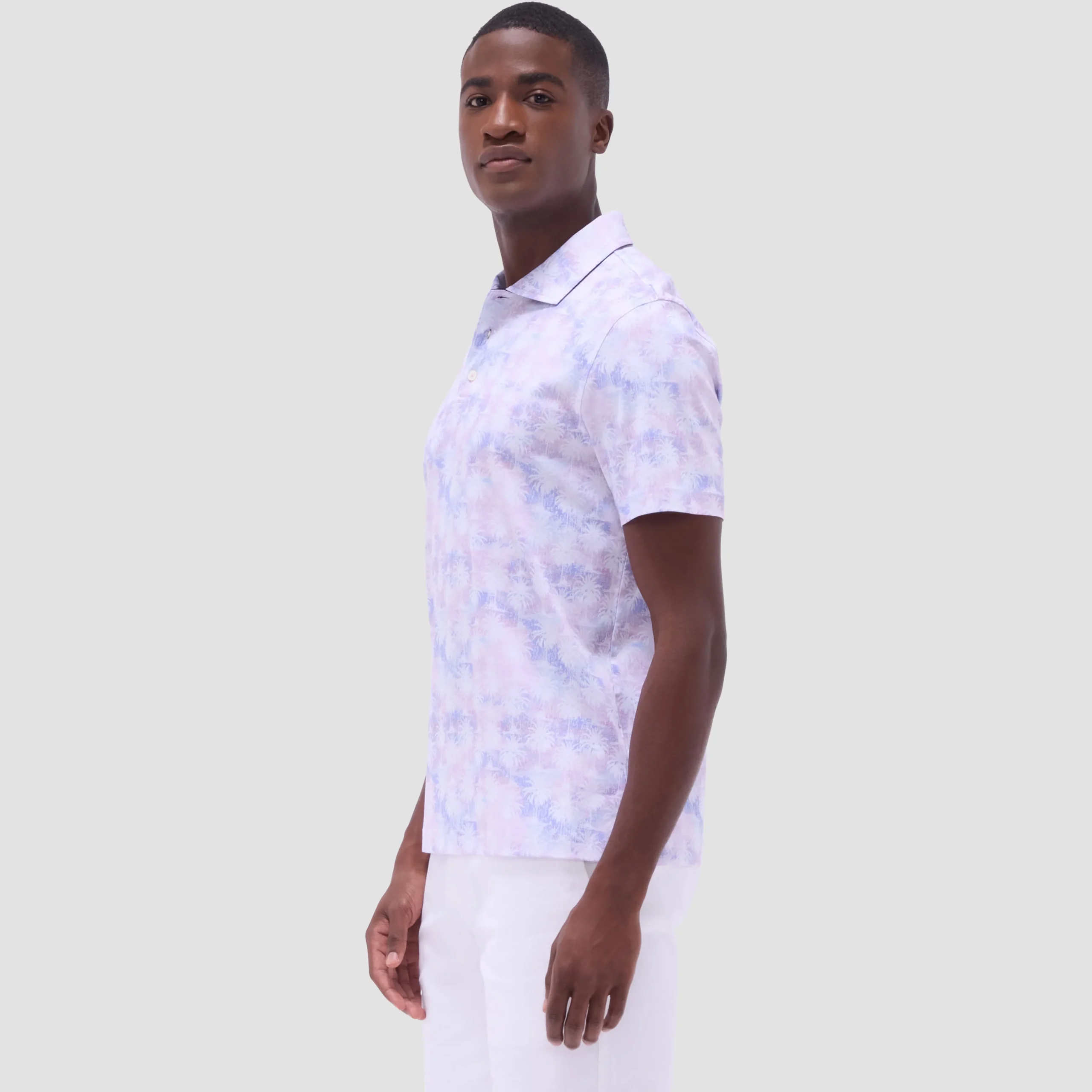 Hendrix Watercolor Palm Tree Polo Shirt