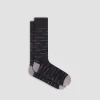 Interrupted Stripe Mid-Calf Socks
