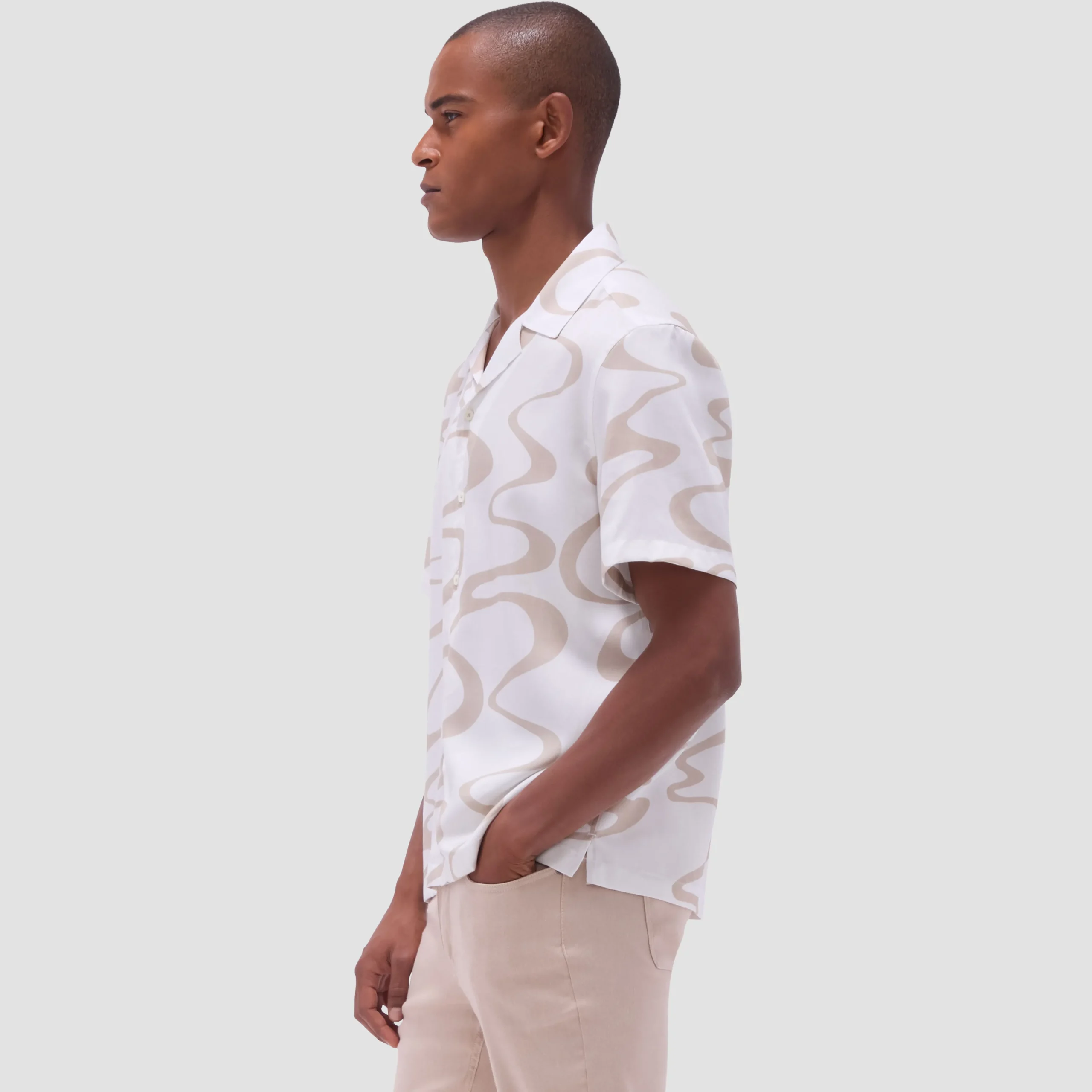 Jackson Abstract Wave Camp Shirt