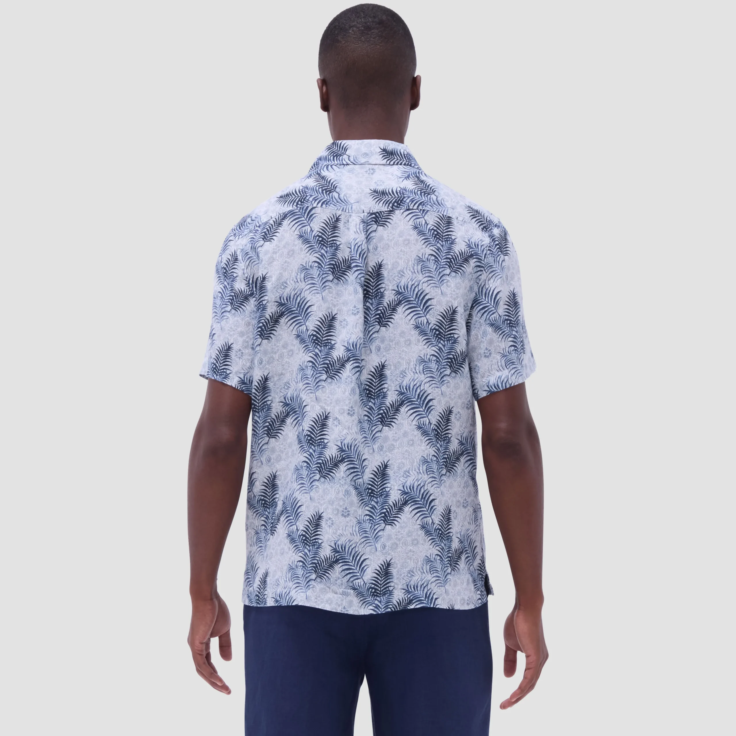 Jackson Leaf Print Camp Shirt
