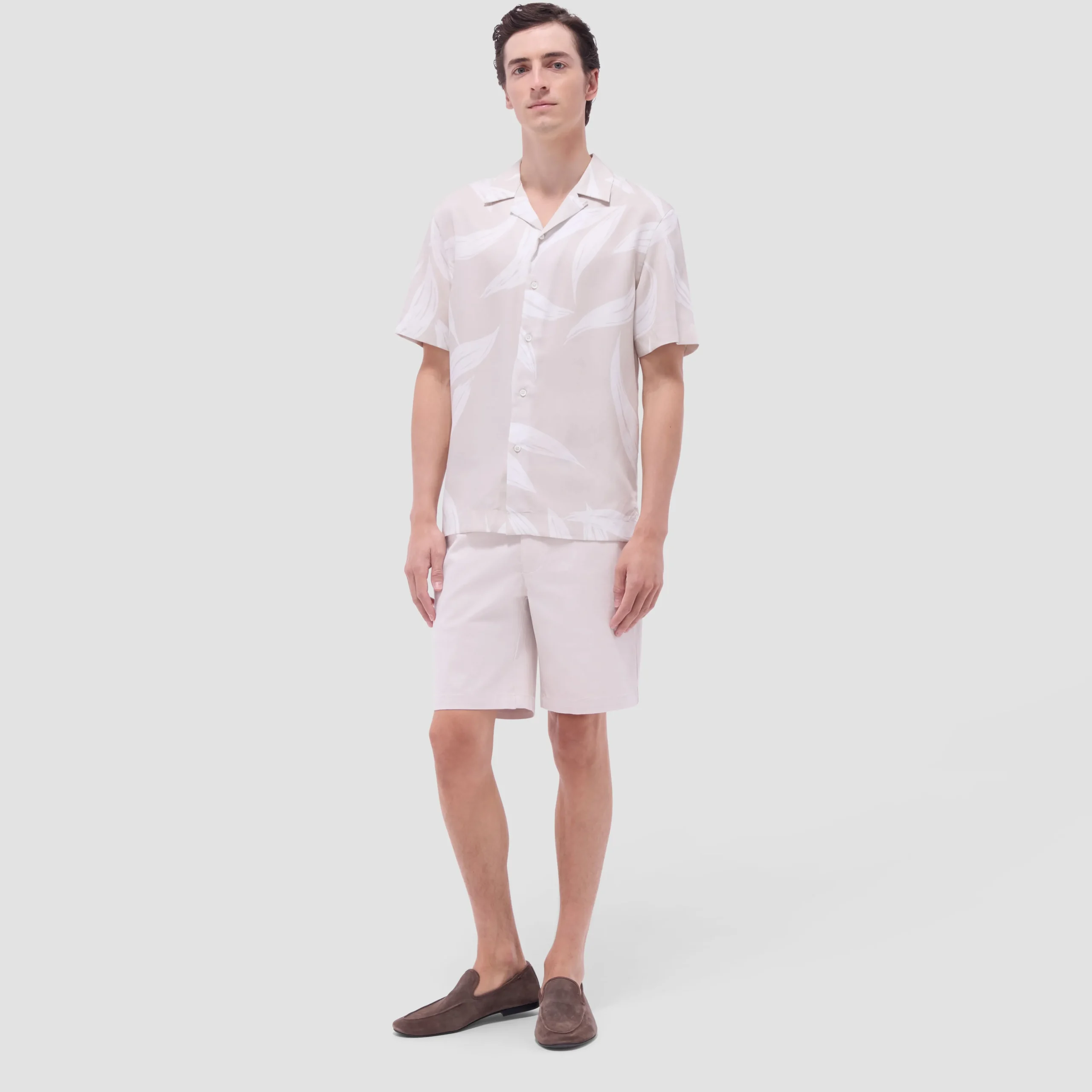 Jackson Leaf Print Camp Shirt
