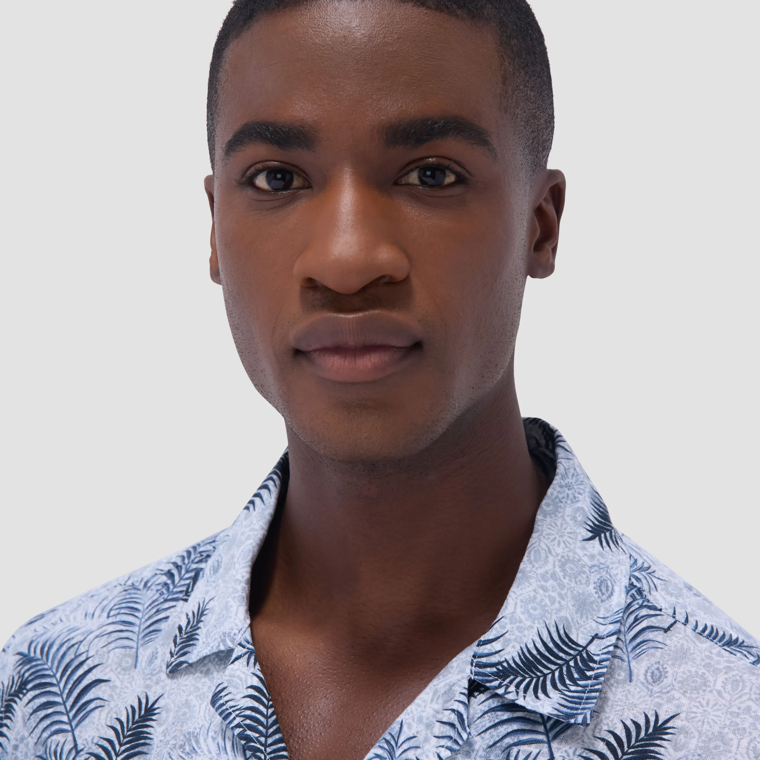 Jackson Leaf Print Camp Shirt