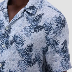 Jackson Leaf Print Camp Shirt