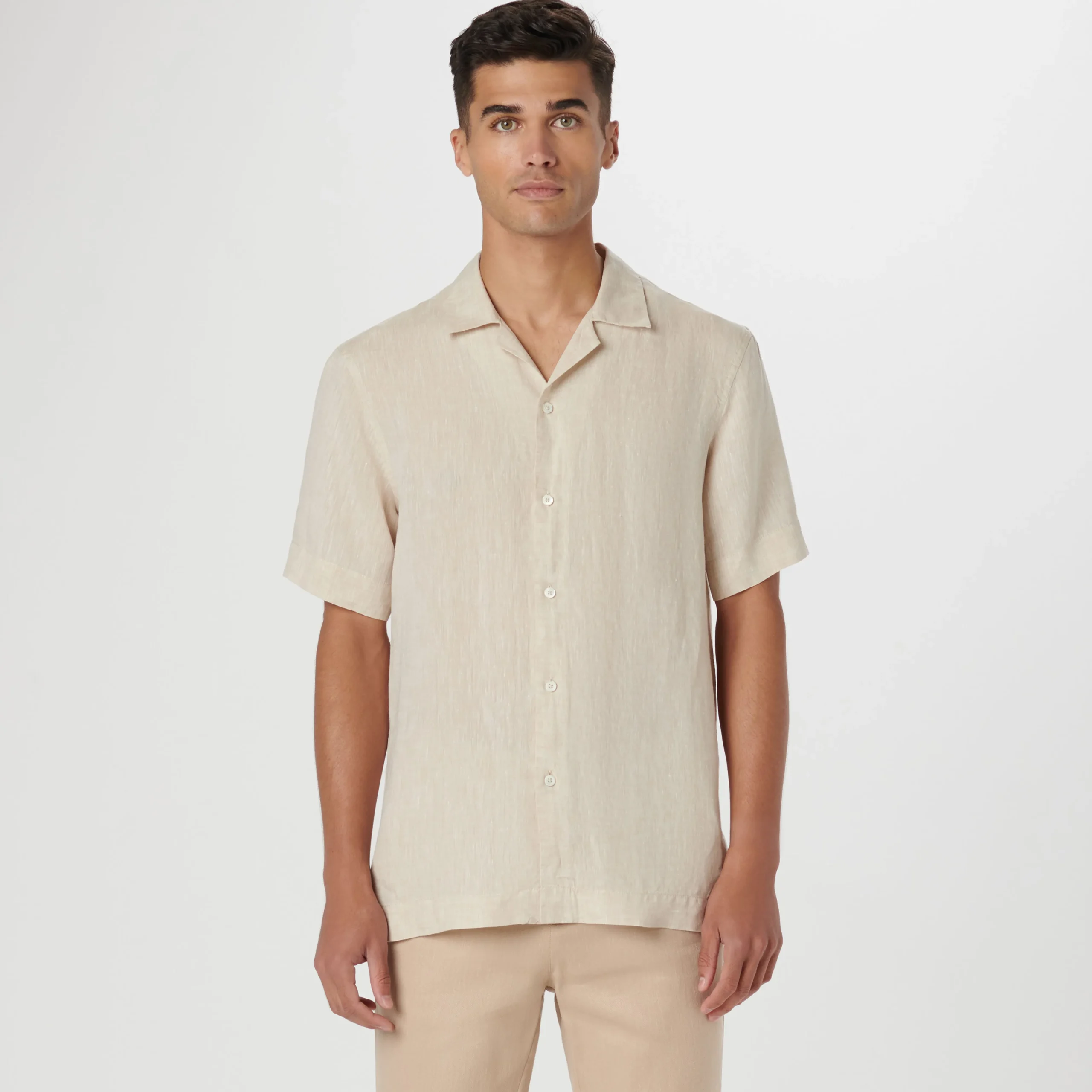 Jackson Solid Linen Camp Shirt